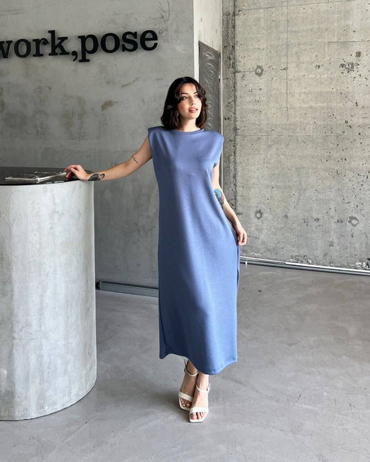 MODAL KUMAŞ ELBİSE VATKALI